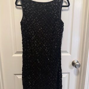 Maggie London Black Sequin Sheath Dress - Elegant Evening Wear